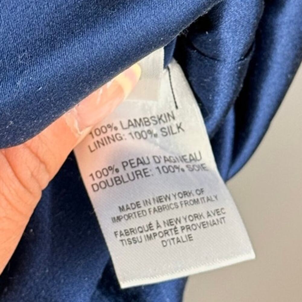 Alejandra Alonso Rojas Lamb Leather Silk Lining Pants Size 2 - Picture 5 of 8